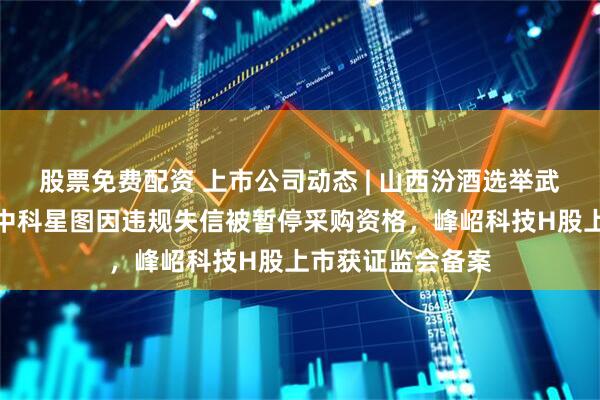 股票免费配资 上市公司动态 | 山西汾酒选举武跃飞副董事长，中科星图因违规失信被暂停采购资格，峰岹科技H股上市获证监会备案